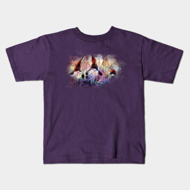 Christmas Gnomes Kids T-Shirt by Arie